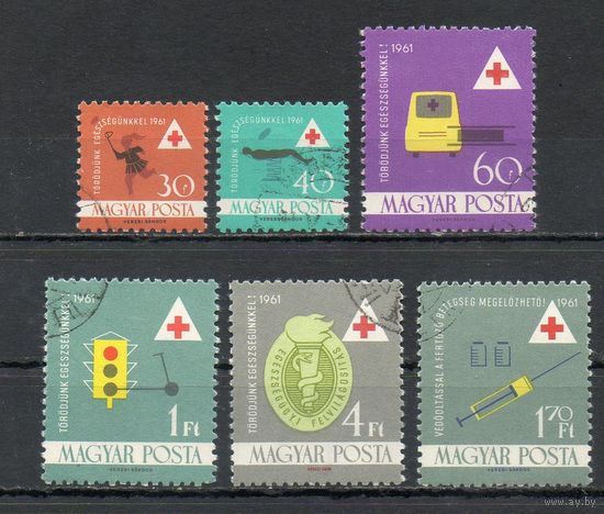 Здравоохранение Венгрия 1961 год серия из 6 марок