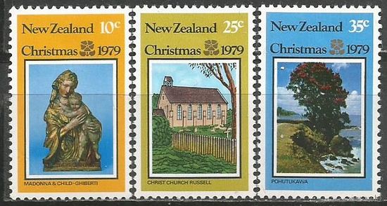 Новая Зеландия. Рождество. 1979г. Mi#779-81. Серия.