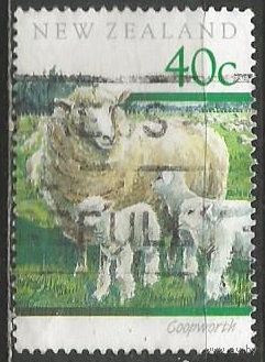 Новая Зеландия. Овцеводство. 1991г. Mi#1150.