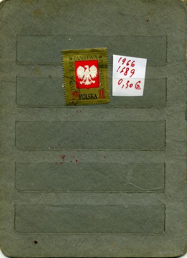 ПОЛЬША, 1966,  100 лет Польше    1м (на "СКАНЕ" справочно приведены номера и цены по  Michel)