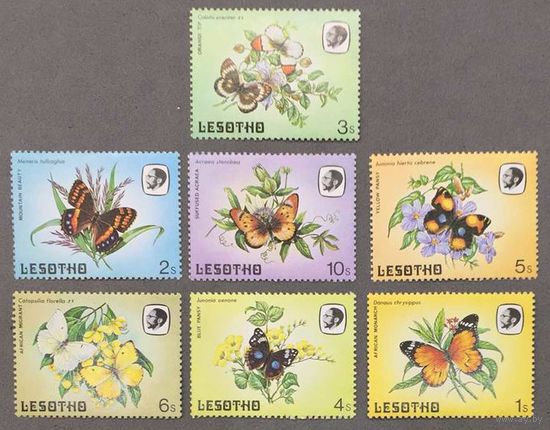 Марки Лесото 1988г бабочки