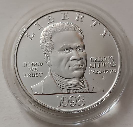 США 1 доллар, 1998. 275 лет со дня рождения Криспаса Эттакса.