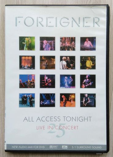 DVD. Foreiner. All Access Tonight. live in concert.