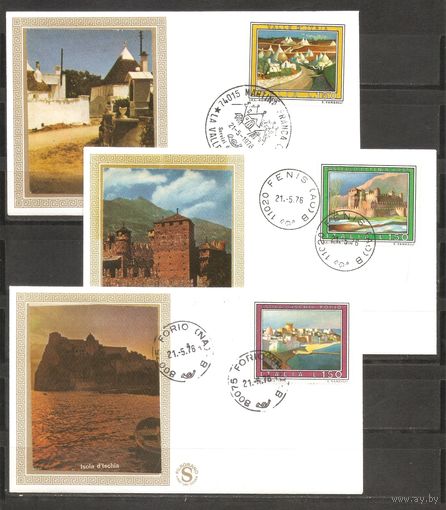 КГ КПД Италия 1976 Местные виды 6 конвертов