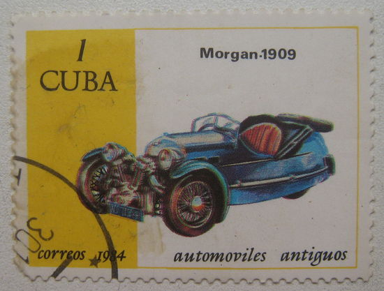 Куба марка 1984 г. Ретро-автомобили. Цена за 1 шт.