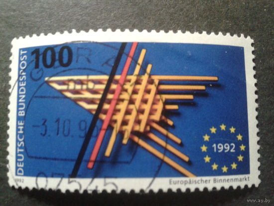 Германия 1992 Европейская эмблема Михель-0,8 евро гаш.