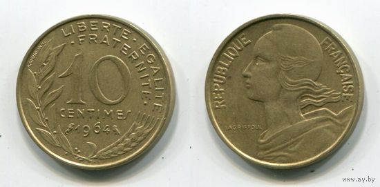 Франция. 10 сантимов (1964)