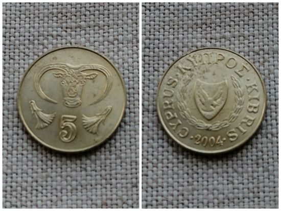 Кипр 5 центов 2004/животные/FA