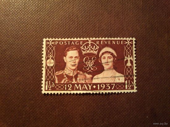 Великобритания 1937 г.Король Георг VI и королева Елизавета./45а/