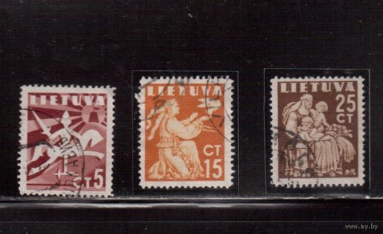 Литва-1940 (Мих.437-)  гаш.  , Стандарт, 3 марки