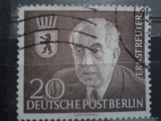 Берлин 1954 бургомистр Берлина, герб Михель-2,4 евро гаш.