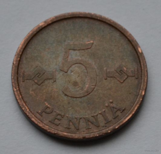 Финляндия, 5 пенни 1964 г.