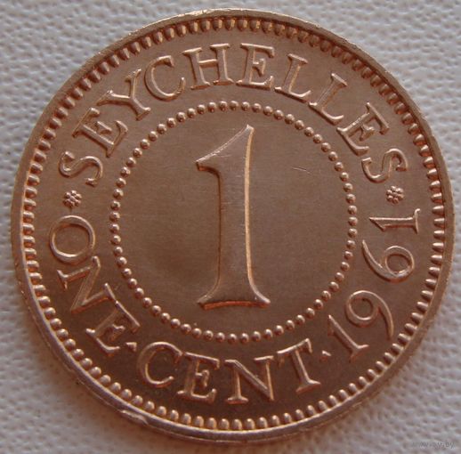 Сейшельские острова - Сейшелы /Seychelle/ 1 цент 1961 год  KM#14  Тираж: 30.000 шт