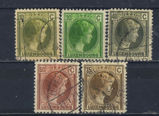 Люксембург 1926-7 Шарлотта Стандарт #167,170-1,173,188