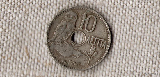 Греция 10 лепт 1912 /фауна/ СОВА /(Му)