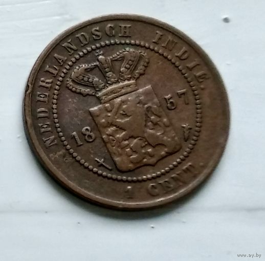 Голландская Ост-Индия 1 цент, 1857 2-8-8