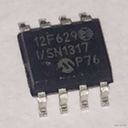 PIC12F629-I/SN, Микроконтроллер 8-Бит, PIC, 20МГц, 1.75КБ (1Кx14) Flash, 6 I/O [SO-8]
