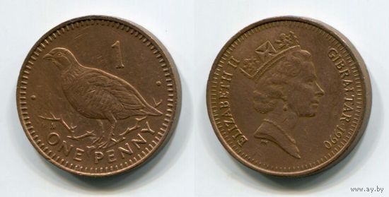 Гибралтар. 1 пенни (1990, XF)
