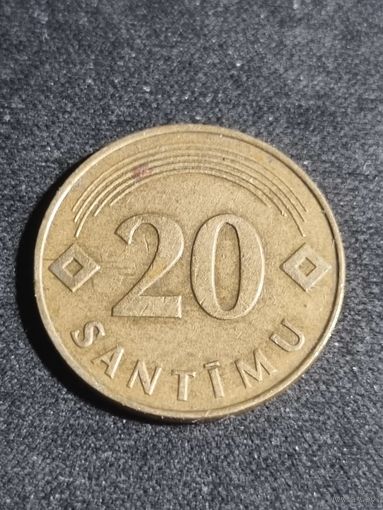Латвия 20 сантимов 1992
