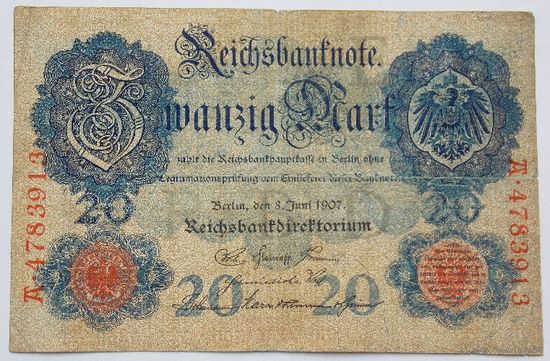 Германия 20 марок 1907