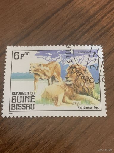 Гвинея Бисау 1984. Львы. Марка из серии
