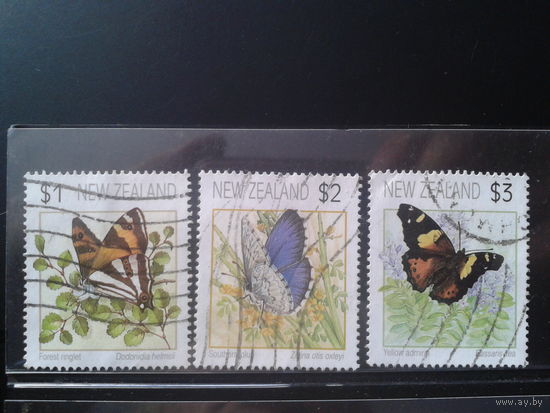 Новая Зеландия 1991 Бабочки Полная серия Михель-6,0 евро гаш