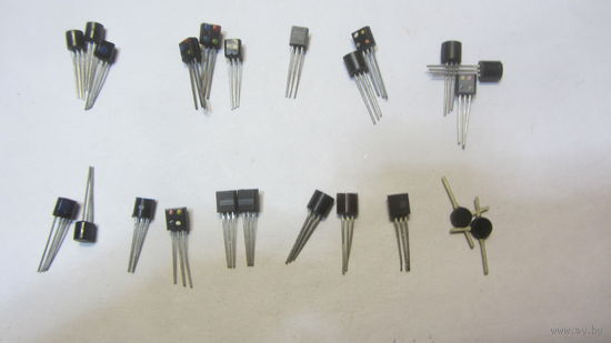 Набор транзисторов КТ342АМ,БМ,КТ349АМ,БМ,КМ,КТ351Б2М,КТ645БМ,КТ35 4КМ,КТ361Г2М,КТ313БМ,КТ3117А1,КТ3126,КТ3109 ( лот 11)
