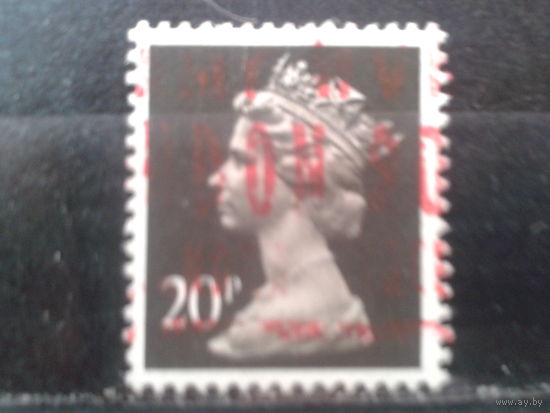 Англия 1989 Королева Елизавета 2  20 пенсов