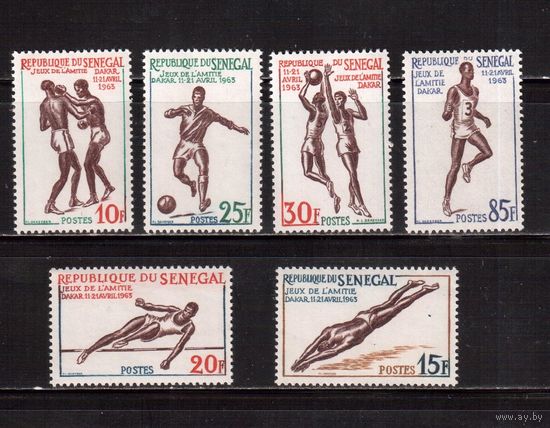 Сенегал-1963,(Мих.258-263)  ** ,  ,Спорт,  Футбол
