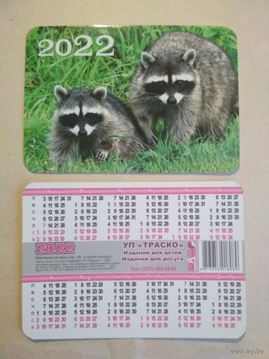 Карманный календарик. Еноты. 2022 год