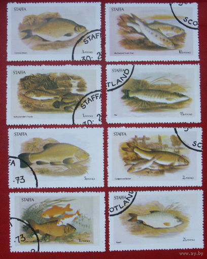 Шотландия. Рыбы. ( 8 марок ) 1973 года. 8-5.