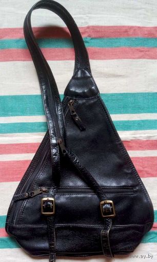 Мини сумка-рюкзак натуральная кожа made in Colombia