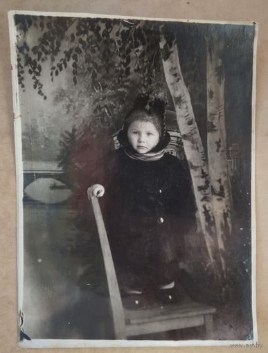 Фото девочки Люси. 1949 г. 9х12 см.