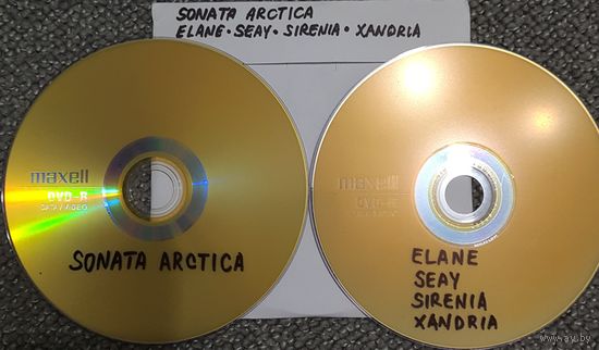 DVD MP3 дискография SONATA ARCTICA, ELANE, SEAY, SIRENIA, XANDRIA - 2 DVD