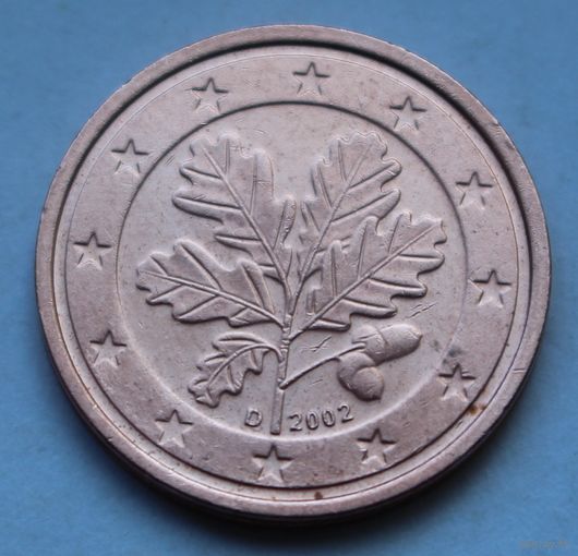 Германия, 2 евроцента 2002 г. D