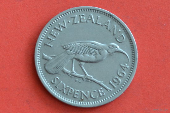 Новая Зеландия 6 пенсов 1964
