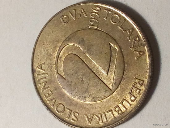 2 толлара Словения 1996