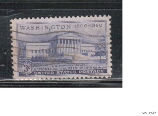 США-1950, (Мих.608), гаш. ,150-лет г. Вашингтону ,