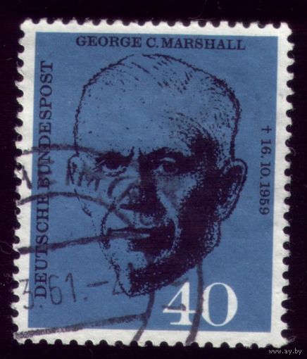1 марка 1960 год ФРГ Маршалл 344