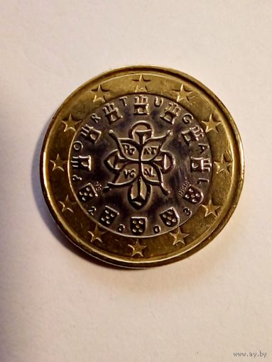 Португалия 1 евро 2003 г AU
