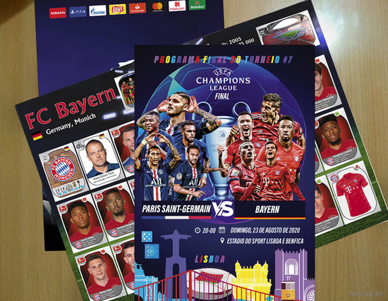 ПСЖ Париж Франция - БАВАРИЯ Мюнхен Германия 2020 Лига Чемпионов с фото игроков