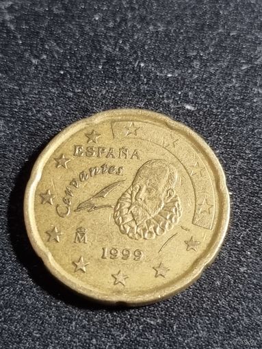 Испания 20 центов 1999