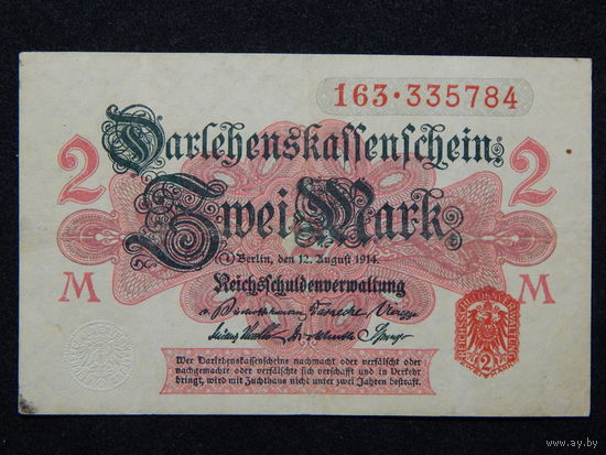 Германия 2 марки 1914г.