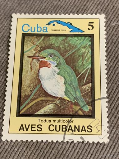Куба 1983. Птицы. Todus multicolor. Марка из серии