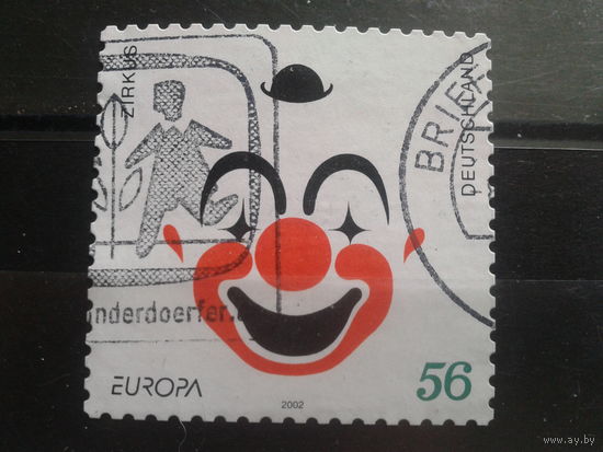 Германия 2002 Европа, цирк Михель-2,5 евро гаш. зубцовка 11