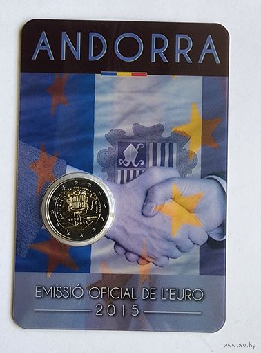 2 евро 2015 Андорра 25 лет подписания таможенного соглашения с ЕС BU