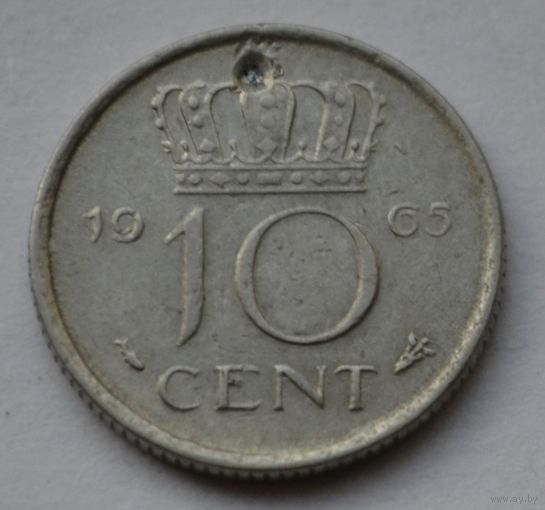 Нидерланды, 10 центов 1965 г.