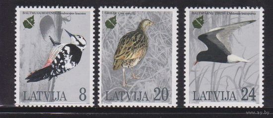 Латвия 1995 Фауна Птицы Mi. 403-405 **