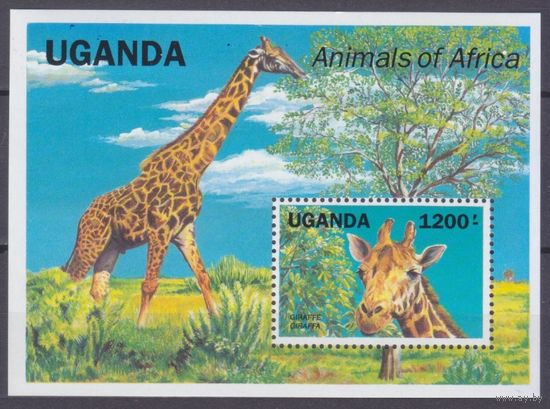 1991 Уганда 964/B148 Фауна - Жираф 13,00 евро