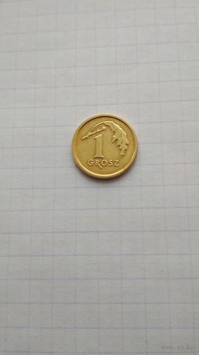 1 грош 2015 г. Польша.